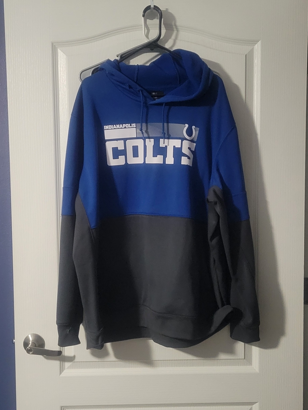 NFL Indianapolis Colts Blue and Black Pullover Hoodie
